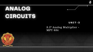 317 Analog Multiplier  MPY 634  EC405 [upl. by Sherborn813]