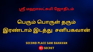 பெரும் பொருள் தரும் இரண்டாம் இடத்து சனிபகவான்  Sri Mahalakshmi Jothidam  Tamil Astrology [upl. by Wendin]