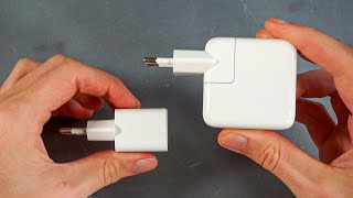 Anker 30W charger VS Apple 30W Charger Size and Weight Comparison [upl. by Zahara]