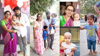 shaanvi ki First head shaving  Tonsure  Full VLOG [upl. by Ikkim908]