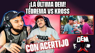 ÚLTIMA DEM 😨  TEOREMA VS KROSS  REACCIÓN CON ACERTIJO 🇨🇱 [upl. by Enilorac]