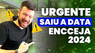 SAIU A DATA ENCCEJA 2024 [upl. by Flavio]