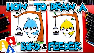 How To Draw A Bird And Feeder [upl. by Anoek]