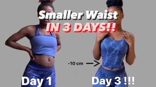 SMALLER WAIST IN 3 days  toned belly  abs in 3 days  deep core exercises eliza hima [upl. by Hayman]