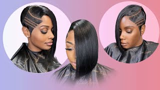 27 Piece Quick weave Lace Closure  Hair Tutorial  Shaved Side [upl. by Jamilla]