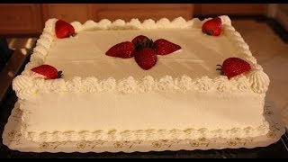 White sheet cake decoration [upl. by Epul]