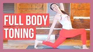 45 min Intermediate Vinyasa Yoga  Full Body Toning Yoga [upl. by Kyrstin]