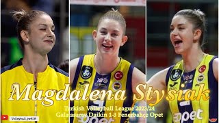 Magdalena Stysiak│23 points │Galatasaray Daikin vs Fenerbahçe Opet│Turkish Volleyball League 202324 [upl. by Nywra]