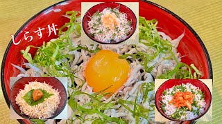 4 WAYS to ENJOY SHIRASU RICE BOWL 🇯🇵 SHIRASU DON [upl. by Ennaegroeg]