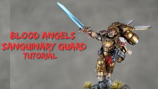 How to paint Blood Angels Sanguinary Guard [upl. by Nnayrb]