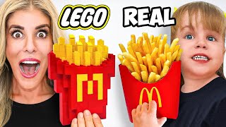 Lego Food Vs Real Food Challenge [upl. by Cinnamon]