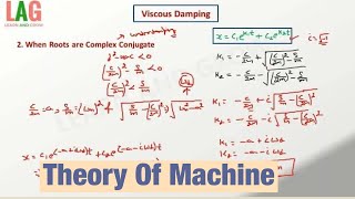 Cases In Viscous Damping  When roots are real complex conjugate and equal   Theory Of Machine [upl. by Mauralia]