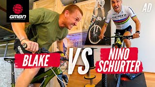 Can Blake Beat Nino Schurter  Mountain Bike Challenges In Lockdown [upl. by Lednew]