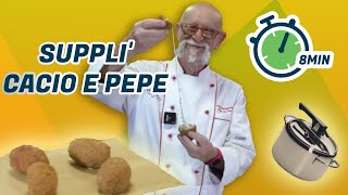 Suppli cacio e pepe a pressione in 8 minuti ricetta facilissima [upl. by Lune]