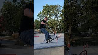 Youre average run of the mill 36 year old at a skatepark scootering skatepark fyp [upl. by Aleemaj]