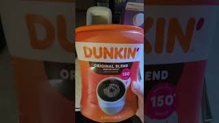 Dunkin Original Blend Coffee Review Part 1 foodshorts dunkin coffee [upl. by Jeritah]