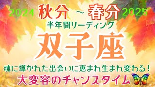 双子座♊️秋分〜春分💫大変容のチャンスタイム✨🦋✨魂に導かれた出逢いに恵まれ💕生まれ変わるタイミング🌈過去を振り返らず前へ進め🏃‍♀️💨 [upl. by Gove]