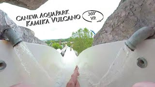 Caneva AquaPark Kamika Vulcano right 360° VR POV Onride [upl. by Nevetse626]