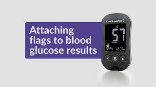 CareSens Dual Blood Glucose Meter  Attaching flags to blood glucose 2 [upl. by Eelinnej378]