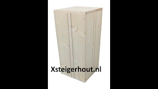 Sokkel  zuil maken steigerhout [upl. by Nealson]