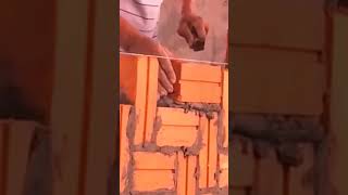 Brickwork 👷 construction building brick house satisfying bricklayer shorts hencoop diy [upl. by Htnnek]