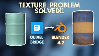 How to Export Textures from Quixel Bridge to Blender 42  Texture Problem Solved [upl. by Josephson]