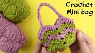 How to crochet a beautiful mini bag [upl. by Acirret]