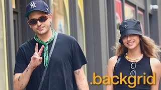 GEazy and his model girlfriend Jenaye Noah in NYC [upl. by Ahtimat684]