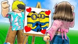 CONCURSO de DIBUJOS TURBIOS con MI HERMANA 😳 CherryAhrizona  ROBLOX [upl. by Nnayllas]