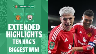 TEN HAGS BIGGEST WIN  Manchester United v Barnsley extended highlights [upl. by Ynatsyd186]