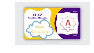 Ep01 Cloud Computing  SBI SO  Assistant Manager sbi sbipo sbiso cloudcomputing [upl. by Lemay]