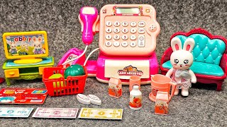 ASMR Cute Pink Cash Register PlaySet Satisfying with Unboxing 계산대 장난감 No talking Review Toys [upl. by Lancaster]