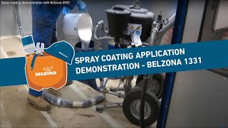 Spray coating application demonstration  Belzona 1331 [upl. by Granthem]