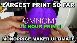 3D Print Timelapse Omnom Large 12 Hour Print [upl. by Enitnelav525]