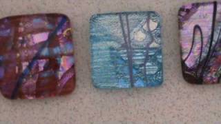 Dichroic cabochons and fusing glass 1a  How to Fuse Glass  Dichroic Glass Man [upl. by Ahseram]