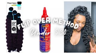 Flip over method  quickweave under 30  organique hair [upl. by Airetal]