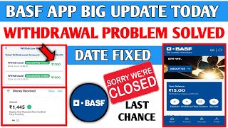 BASF earning app new updateBASF App withdrawal problemBASF app full Details [upl. by Heurlin]