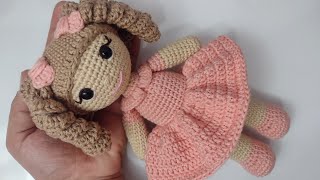 Boneca amigurumi Antonela  sem costura Parte 12 passo a passo [upl. by Anitnoc]