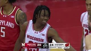 Wisconsin Basketball Highlights vs Maryland 22024 [upl. by Damali289]