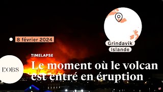 La nouvelle éruption volcanique en Islande en vidéo [upl. by Bennie]