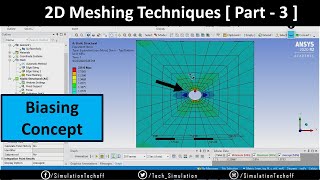 Biasing Concept  Plate With Hole Problem  2D Meshing  Lesson 25  Ansys Tutorial [upl. by Rtoip]