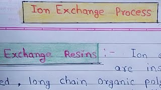 ion Exchange Process  Hard Water 💦  Engineering Chemistry  BTech [upl. by Eelorac]