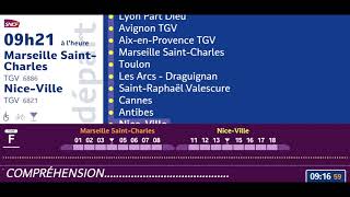 INFOGARE Annonce SNCF TGV 6886 amp 6821  Gare de DijonVille [upl. by Nasar]