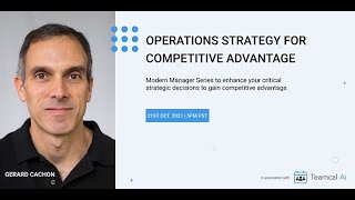 Operation Strategy for Competitive Advantage [upl. by Fishman96]