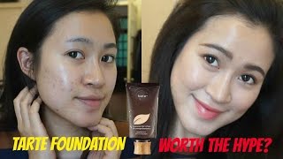 Review Tarte Amazonian Clay Foundation Worth the Hype [upl. by Kerrison]