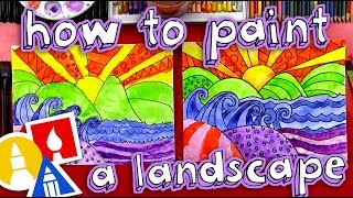 How To Paint A Beautiful Landscape for kids [upl. by Irby]