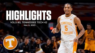 HIGHLIGHTS Vols 80 Tennessee Tech 42 [upl. by Saffren174]