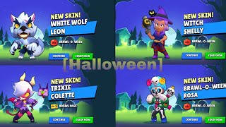 Unlocking  All HALLOWEEN Skins amp Skin Pins  Brawl Stars [upl. by Asselem538]