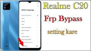 Realme c20 frp setting bypass [upl. by Assirroc]