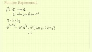 Función exponencial compleja [upl. by Anawot]